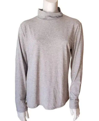 Nine West  Gray Mock Neck Long Sleeve Top (L)