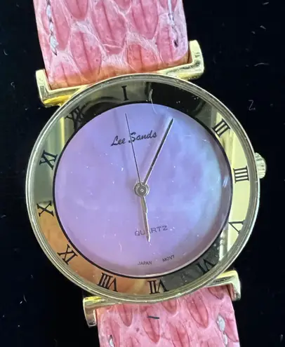 Lee Sands Women’s Leather Wrist Watch