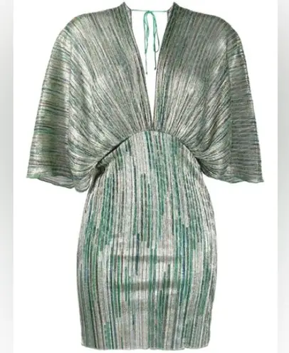 ROTATE Birger Christensen Ester Dress in Fern Green size 32 US 0 NWT