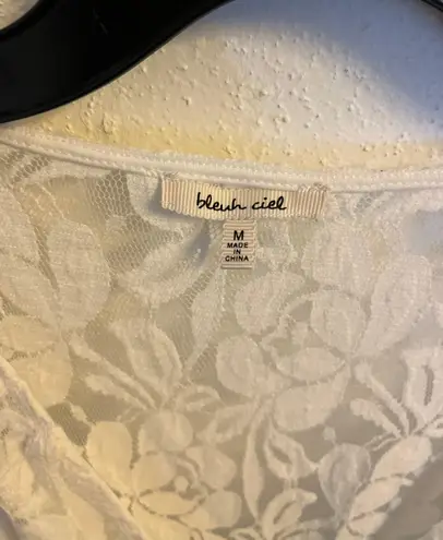 Bleuh Ciel Lace White Romper