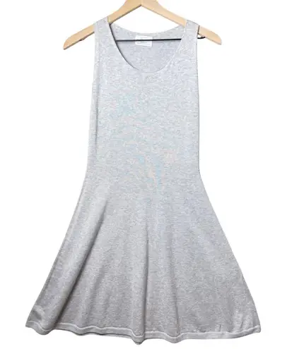 Oliver Charles Summer Swing Dress in Light Grey Made in USA Knit Size S Gray