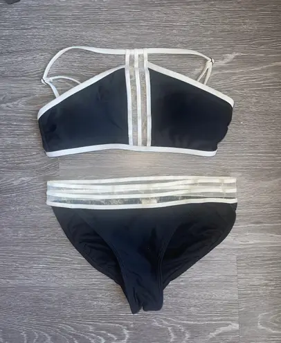 OP Black And White Bikini Set