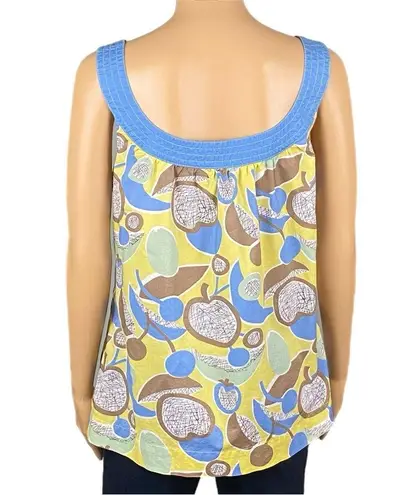 BODEN light blue and yellow tank top with side zipper. Size UK 14/US 10. EUC