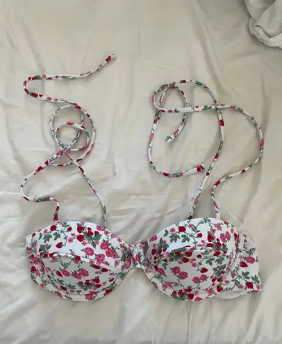 Beginning Boutique Pink Floral Bikini Top