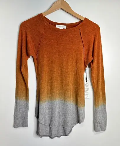 Treasure & Bond Shirt Womens Long Sleeve Boatneck Sunset Size XXS NWT