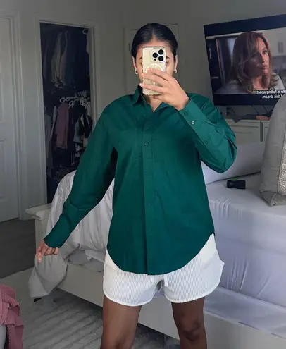 Abercrombie & Fitch  Green Button Down Shirt - Image 7