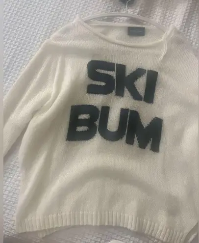 Wooden Ships  Ski Bum block letter oversized sweater Size s/m