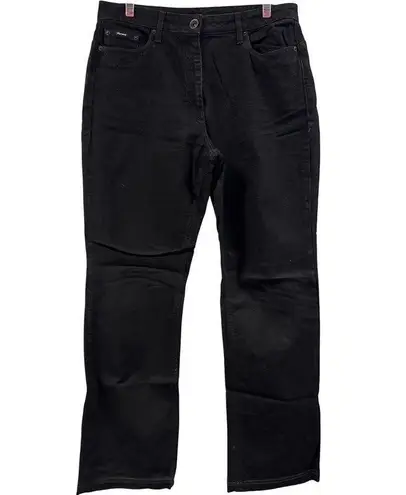 Faconable Women's Size 12 Black Jeans Cotton Spandex Slim Fit Solid