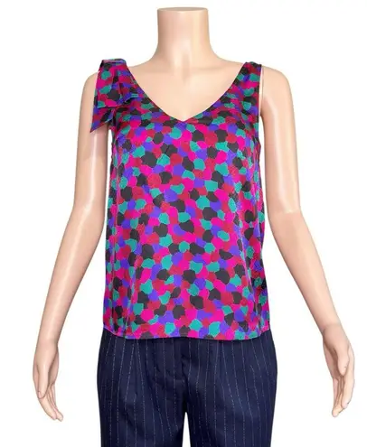 Sézane Aelys Silk Top, Mosaic Print, FR34/US2