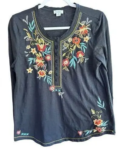 Sundance Embroidered Floral Willow Henley - Women's Medium