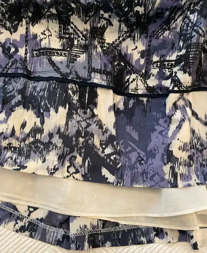 T Tahari circle embroidered skirt