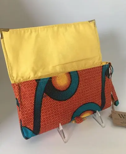 Handmade Rwandan African Batik Wristlet Clutch Purse bag