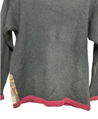 Vintage The Eagle Eye 1989 Sweater 100% Wool & Laine, Horse, Dog Women’s Large