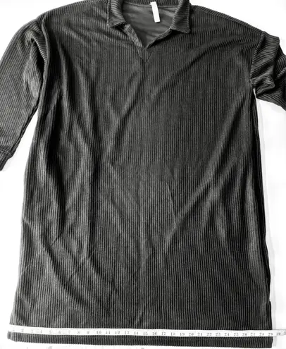 Mondetta Black Collared Long Sleeve Knit Dress size XXL EcoVero Relaxed Fit New