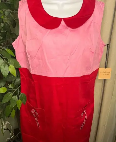 Unique Vintage  X Smack Parlour Retro Christmas Candy Cane Dress Size 1x/NWT 16