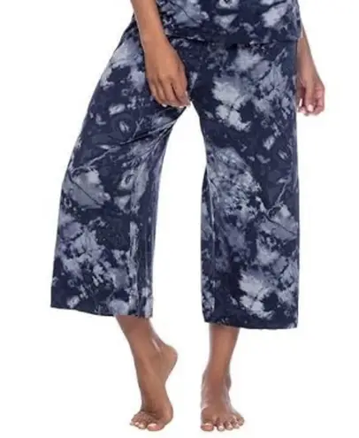 Honeydew Women’s Lounge Pajama Pants, Tie Dye Wide Leg Stretchy Blue