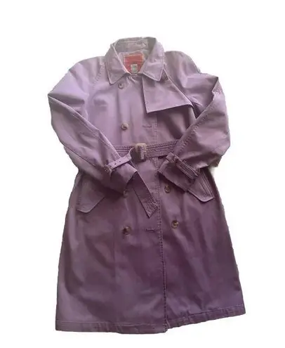 Isaac Mizrahi for Target Women's Trench Coat belted Buttoned Lilac Jacket Medium