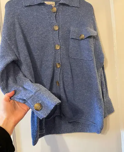 Industry Blue Button Up Sweater