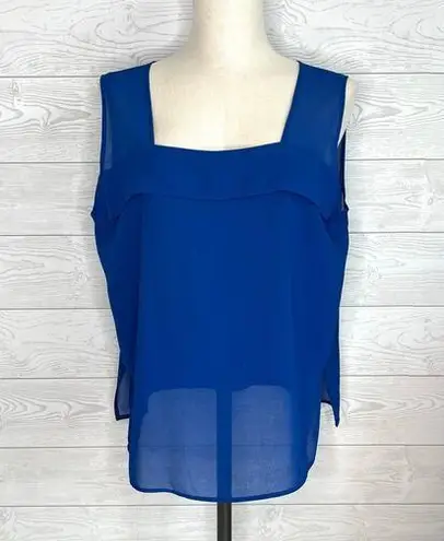 F.A.D. 80’s cobalt blue layered sleeveless top size Medium