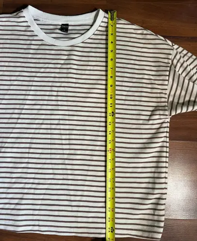 Neutral Aesthetic Oversized Striped Long Sleeve Shirt – XL Tan