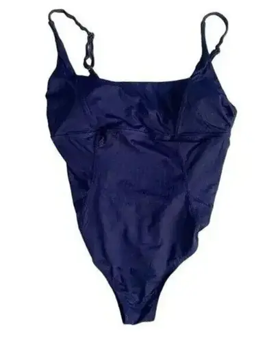 ANDIE NWT Havana Empire Waist One Piece Swimsuit Removable Cups L Navy Blue