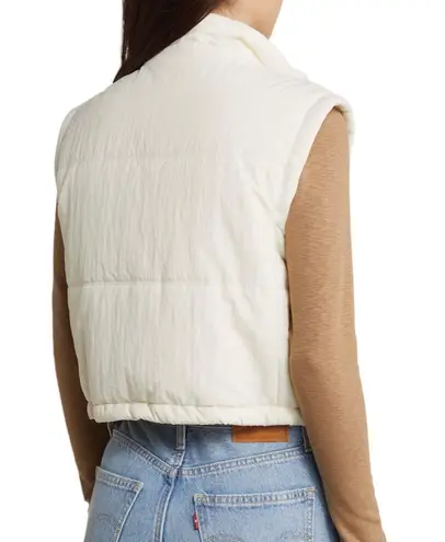 Thread and Supply NEW  Ivory cropped puffer vest - large