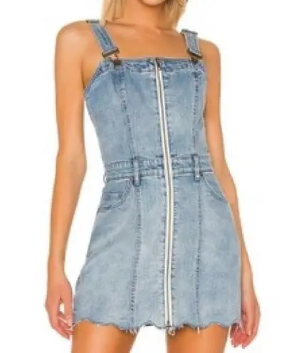 Pistola Nina Front Zip Denim Jumper Dress Size S NWT