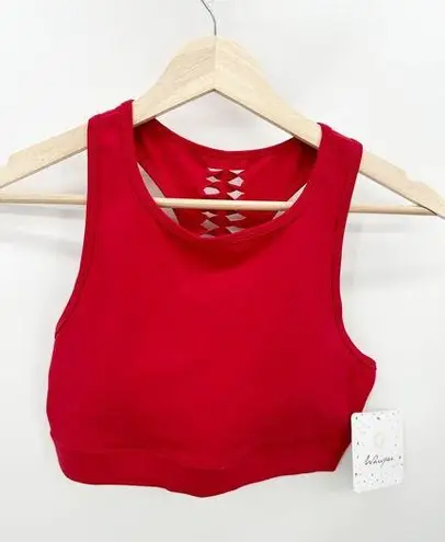 Whisper Berry Stretch Stylish Slit Back Sports Bra Women's Size Medium NWT