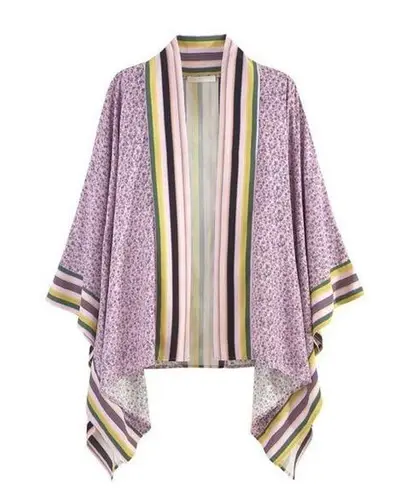ADYSON PARKER Women's Print Block Kimono 60 Pink Size M