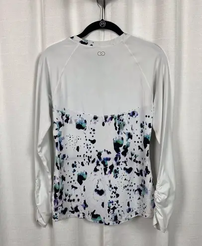 Calia by Carrie Underwood White Pattern Long Sleeve Rashguard Sz.S