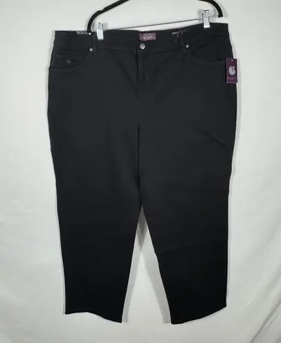 Gloria Vanderbilt Amanda Black Slimming Stretch Heritage Fit Capris 24W Short
