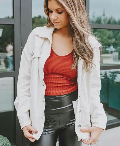 Corduroy Cream Jacket Tan