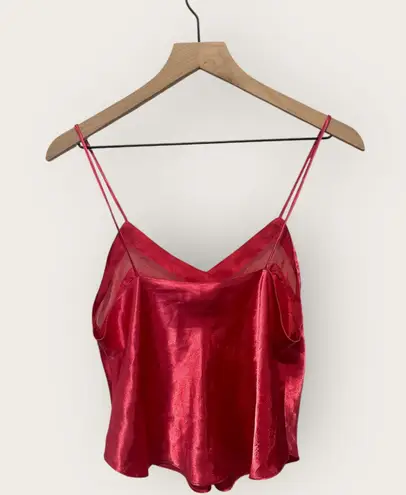Victoria's Secret Victoria’s Secret Medium Vintage 90s Satin Silk Hot Pink Camisole Gold Label Top