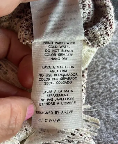 A’Reve Woven Top with Open Lacy Back Size L