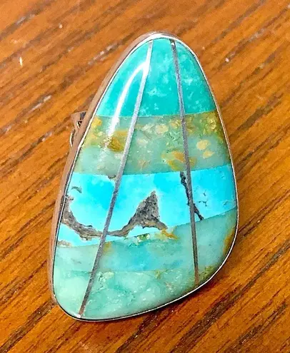 Sterling Silver JAY KING DTR Desert Rose Turquoise Cocktail Ring Sz 6 NWOT