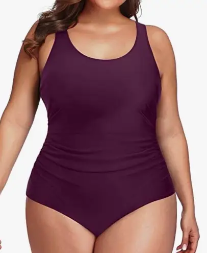 One Piece Daci Women Plus Size Swimsuit Backless Tummy Control Ruched Bathing Suit