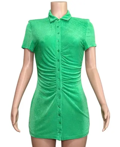 With Jean WITH JÉAN Alexa Mini Dress, Juicy Green, Small