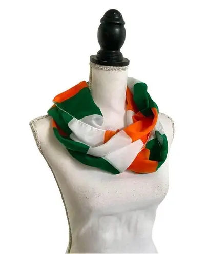 Irish Flag Color Block Ladies Unisex Fashion Scarf Green White Orange Size OSFM