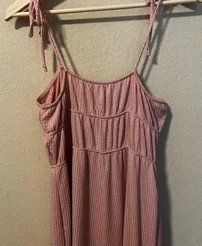 Rollo Coster Light Pink Ribbed Knit Jumpsuit Size L