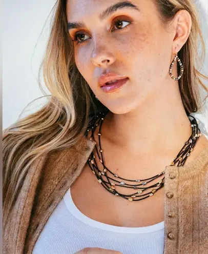 Stella & Dot NWT Zoe Earrings Mixed Metal Drop Shaped Hoop - , SOLD OUT