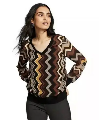 Missoni NWOT x Target Sheer Zigzag Top Blouse New