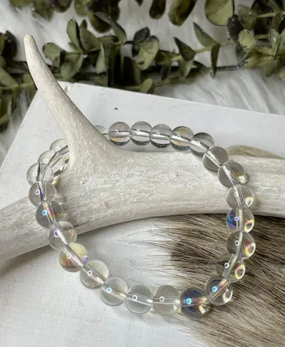 Set Of 3 Stacking Moonstone Stretchy Bracelets Multiple