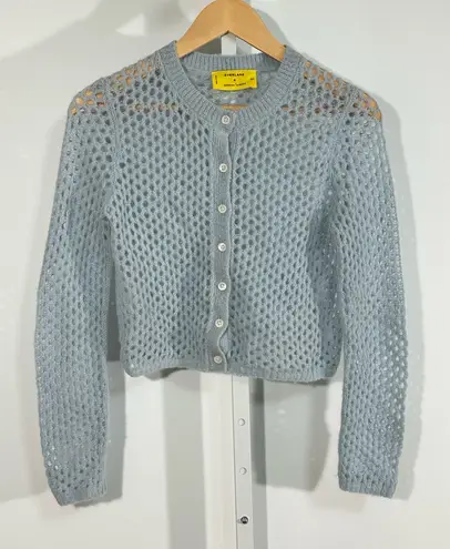 Everlane x Marques’Almeida Open Knit Mohair Cardigan – Ice Blue XS