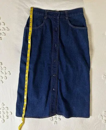 Vintage 70s Sears Denim Button Down Midi Skirt
