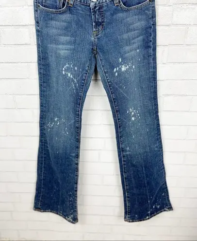 Bebe  Paint Splatter Jeans with Embellished Pockets Size 28