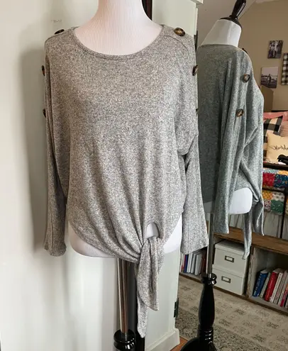 Thyme + Honey  Medium Gray Blouse  - Image 1