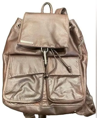 Perlina  Brown Leather Backpck