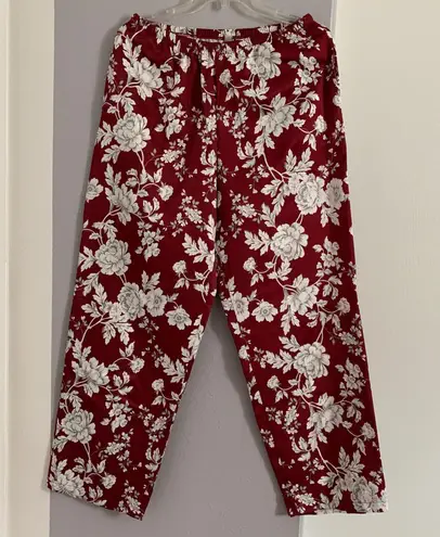 Miss Elaine 2-Piece Notch Collar Top and Pants Pajama Set