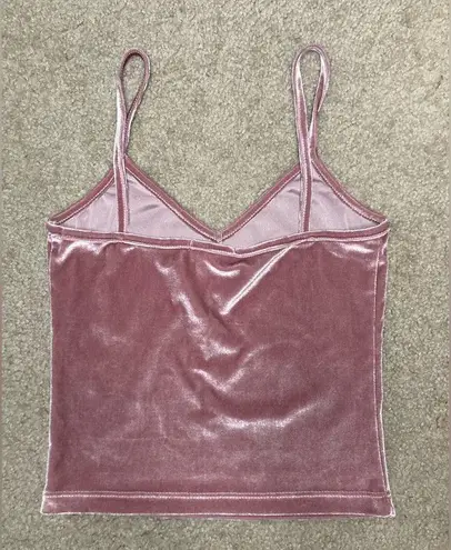 Full Tilt  Velour Crop Top Size XS Pink Y2K