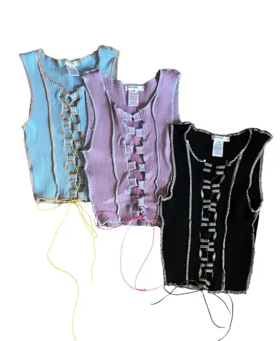 Brand New Baby Blue Peekaboo Top Size L